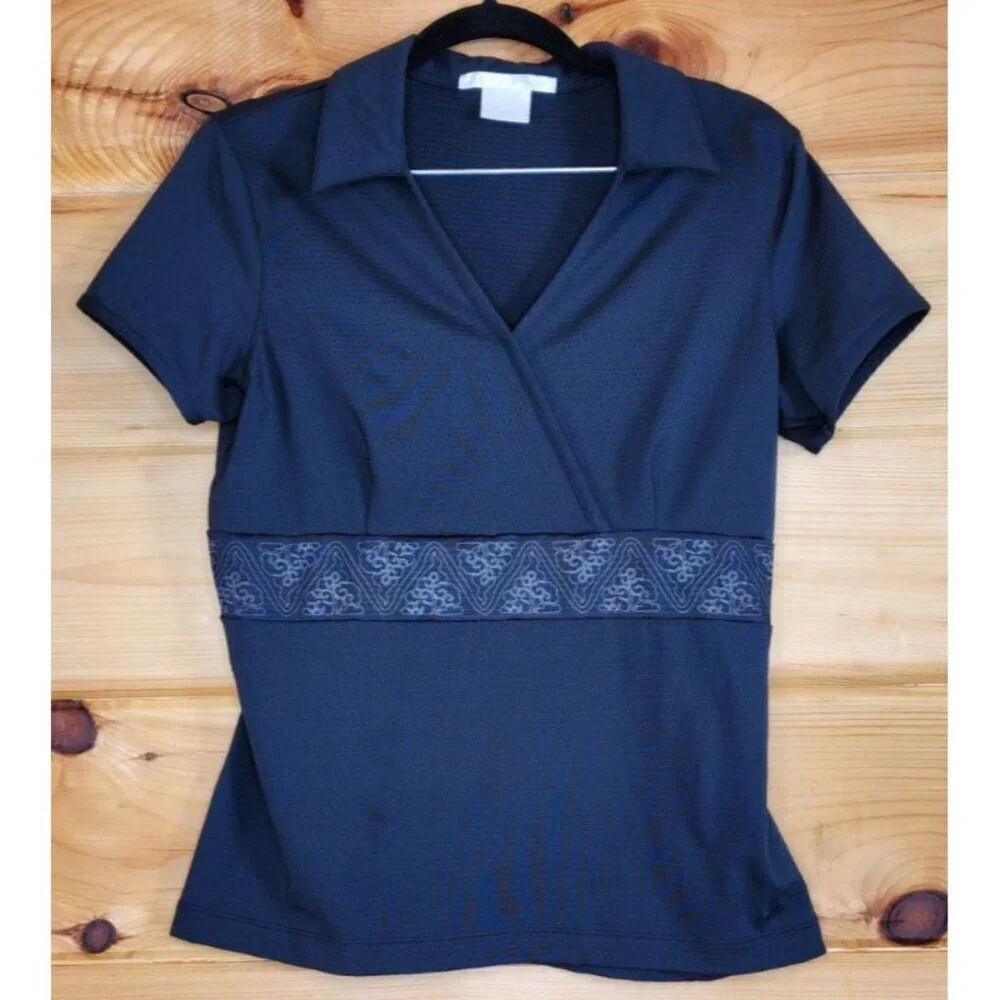 Women’s Nike Golf Black And White Nike Sphere Dry Size Medium